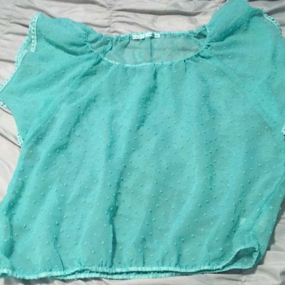 Maurices Flutter Sleeve Swiss Dot Shirt - Picture 2 of 7